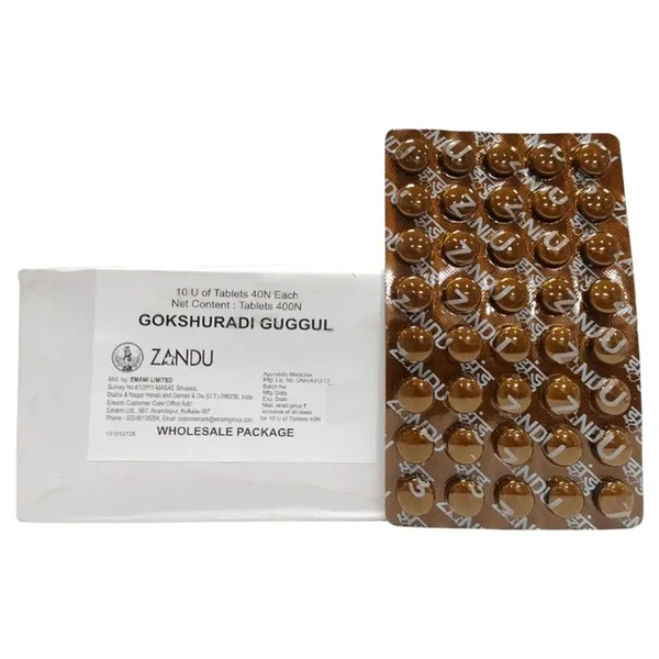 Zandu Gokshuradi Guggul, 40 Tablets