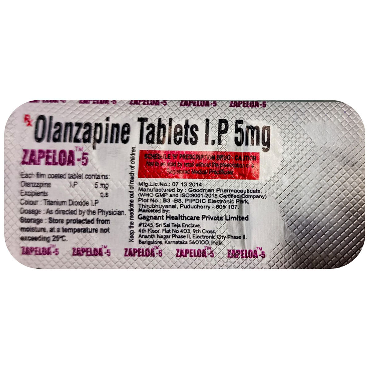 Zapeloa-5 Tablet 10's, Pack of 10 Zapeloa-5 Tablet 10's, Pack of 10