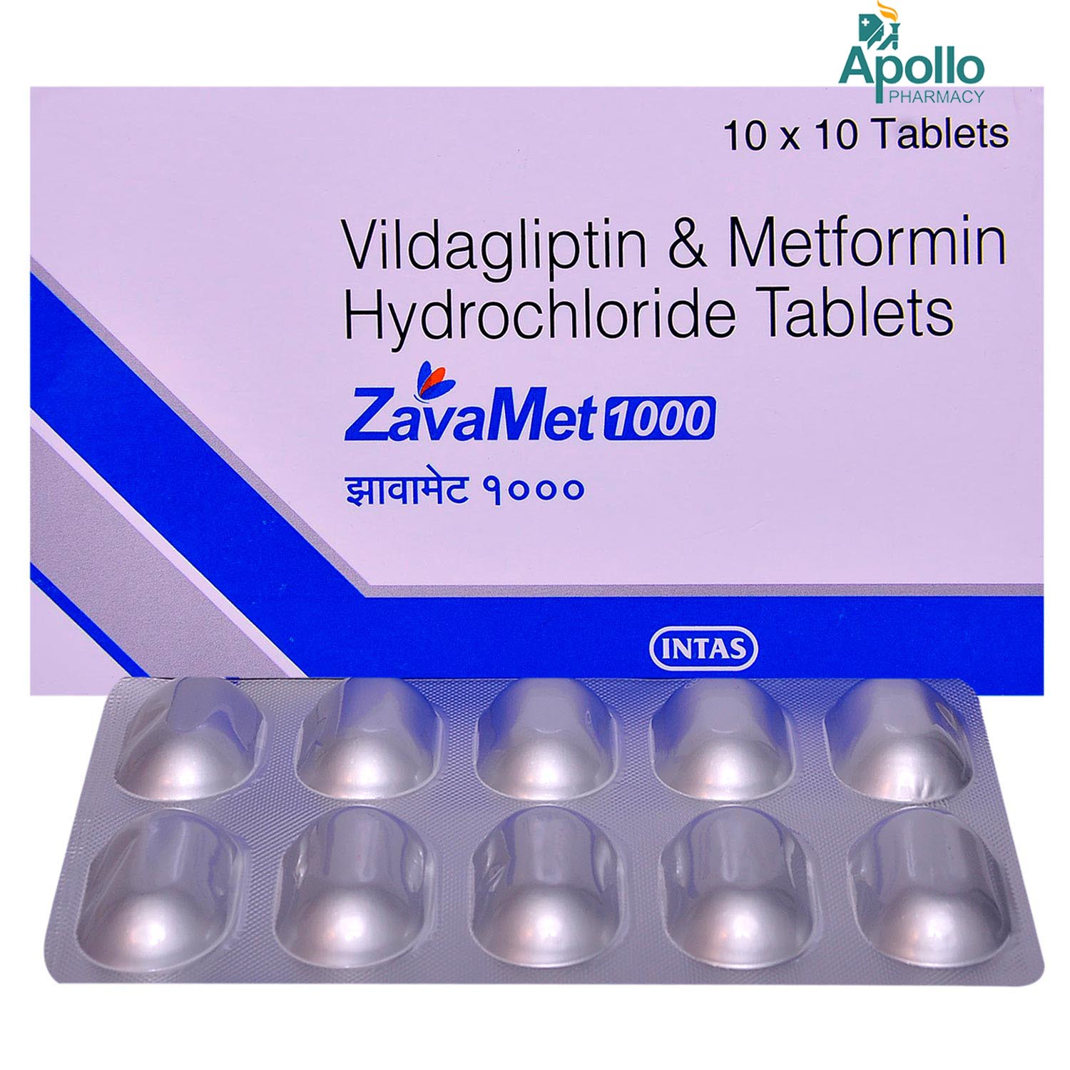 Zavamet 1000 Tablet 10's, Pack of 10 TABLETS Zavamet 1000 Tablet 10's, Pack of 10 TABLETS