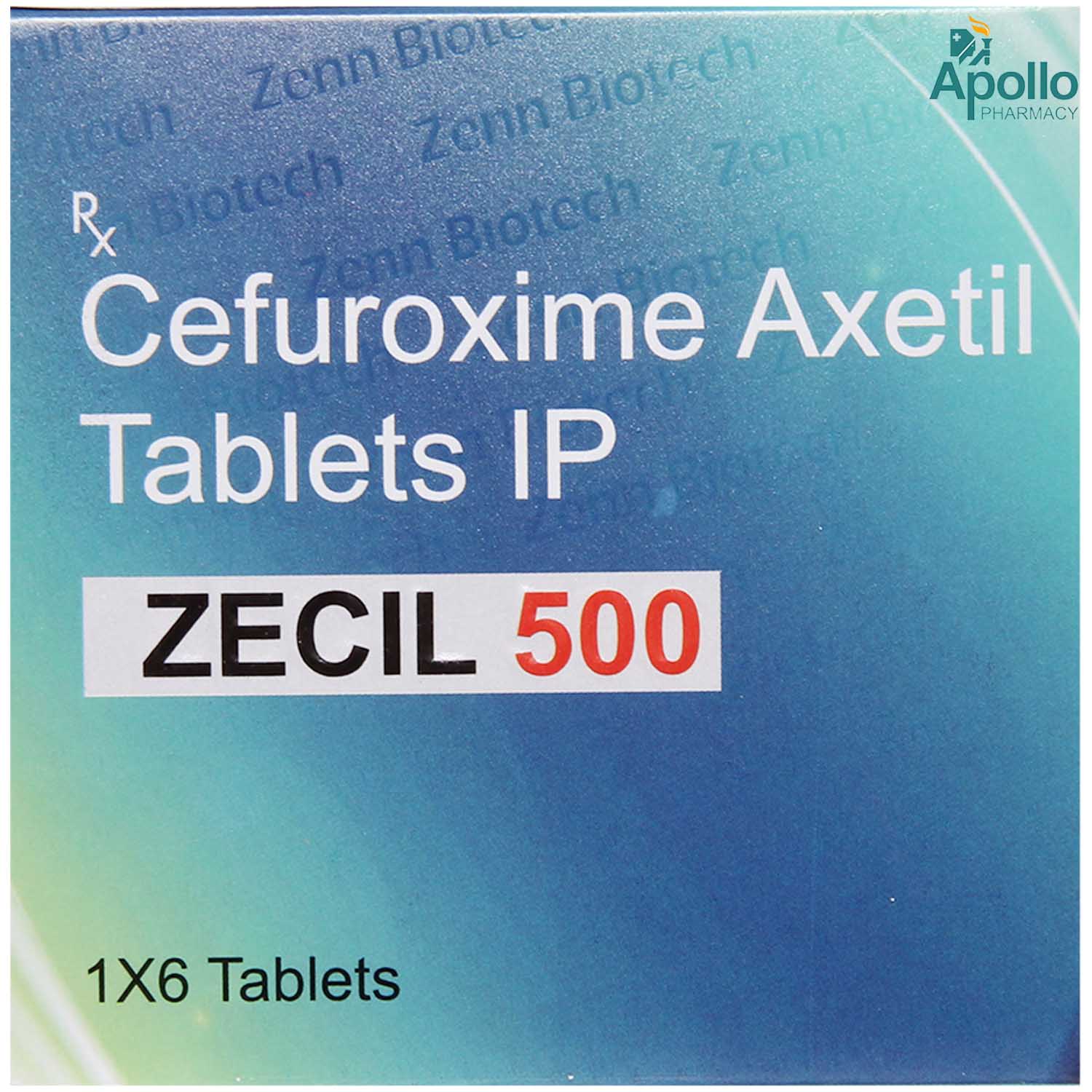 Buy ZECIL 500MG TABLET 6'S Online