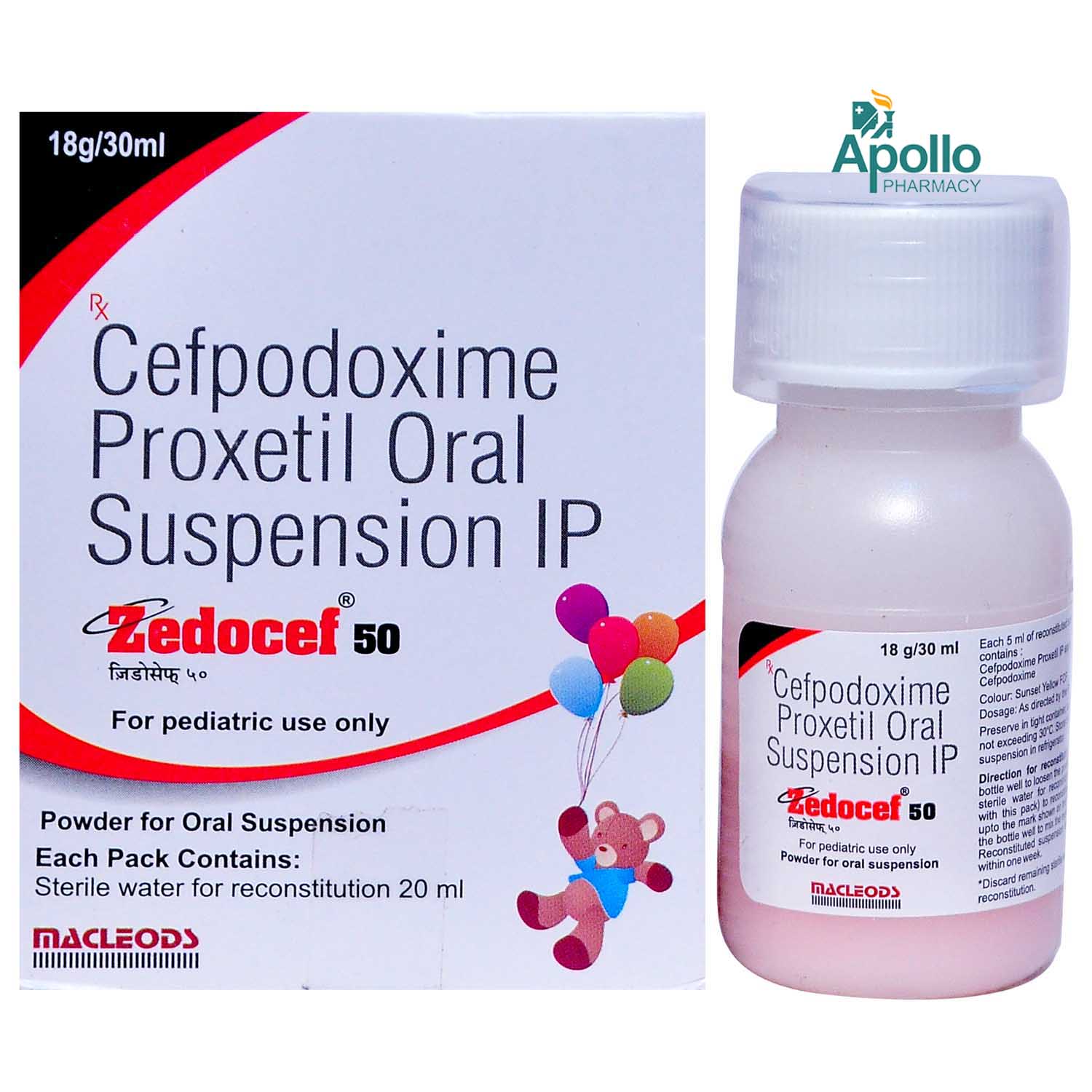 Zedocef 50 mg Syrup 30 ml, Pack of 1 Syrup Zedocef 50 mg Syrup 30 ml, Pack of 1 Syrup