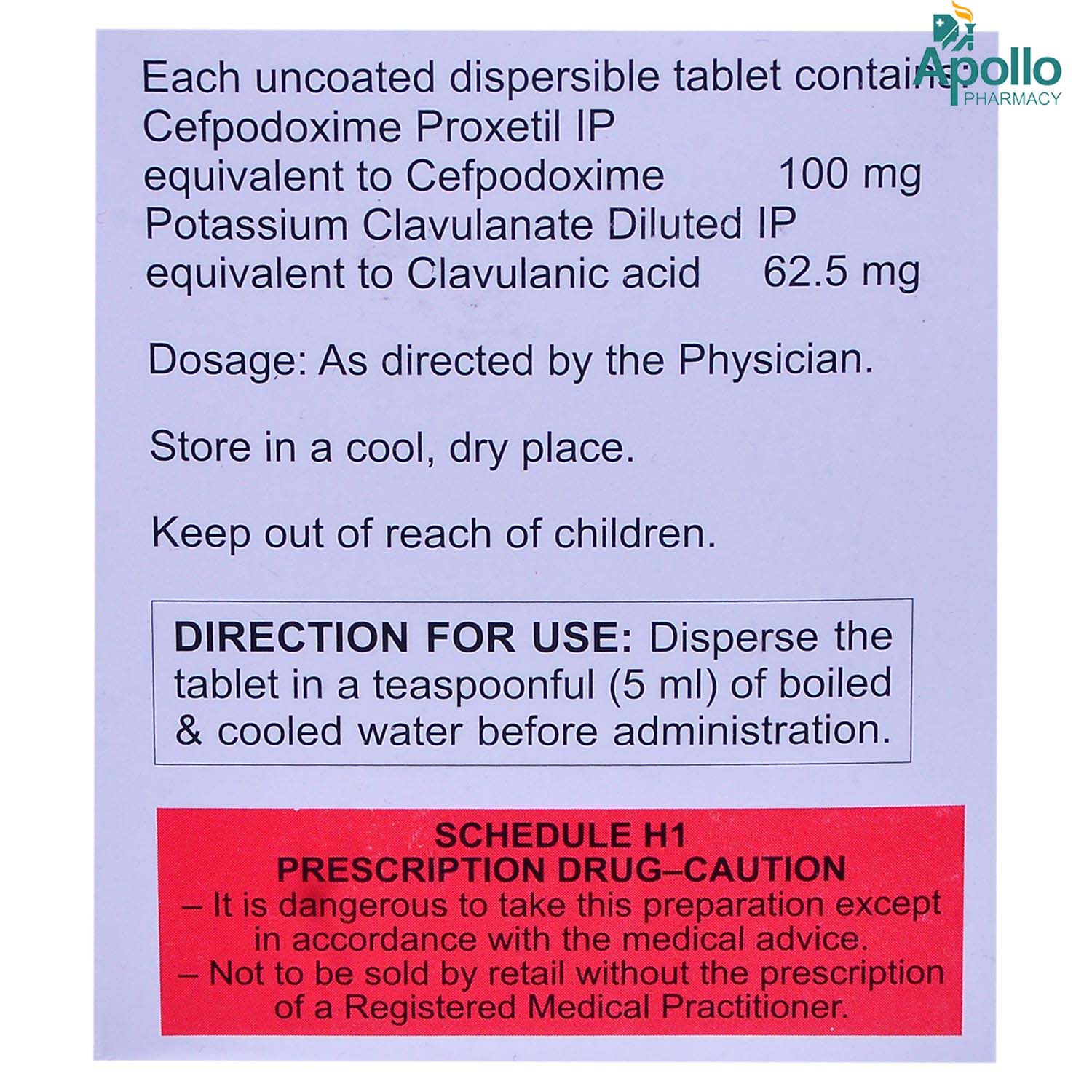 ZEDOCEF CV 100MG DT TABLET, Pack of 6 TABLETS ZEDOCEF CV 100MG DT TABLET, Pack of 6 TABLETS