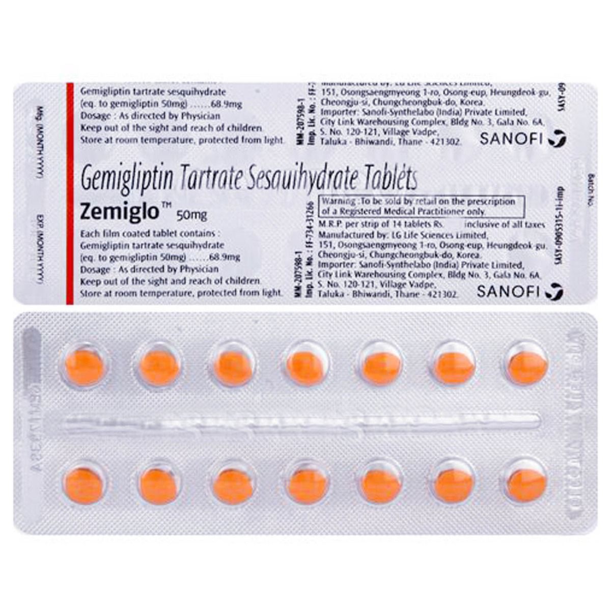 Buy Zemiglo 50 mg Tablet 14's Online