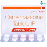 Zeptol 200 Tablet 10's, Pack of 10 TABLETS