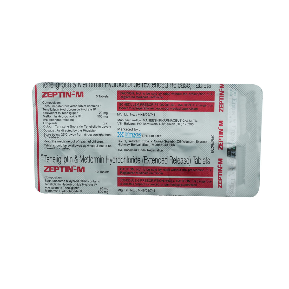 Buy Zeptin-M Tablet 10's Online