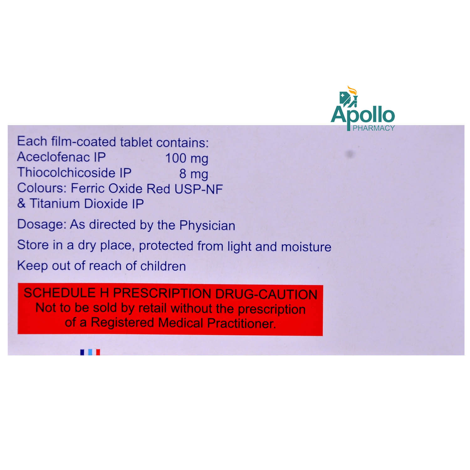 Zerodol TH 8 Tablet 10's, Pack of 10 Zerodol TH 8 Tablet 10's, Pack of 10