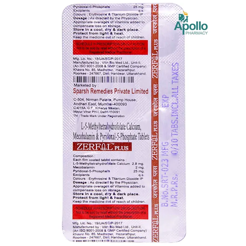Buy Zerfol Plus Tablet online | Uses, Side Effects, Price and ...