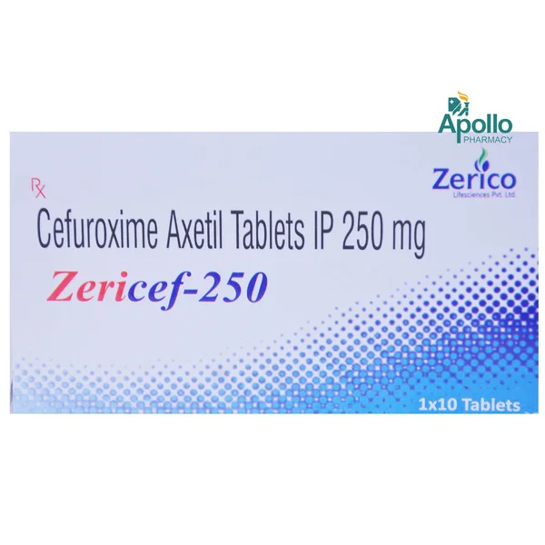 Zericef-250 Tablet 10's, Pack of 10 TabletS