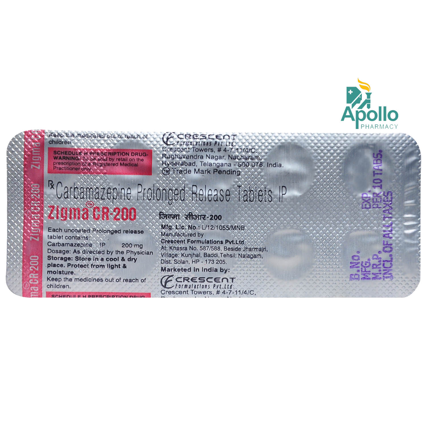 ZIGMA CR 200MG TABLET Price, Uses, Side Effects, Composition Apollo