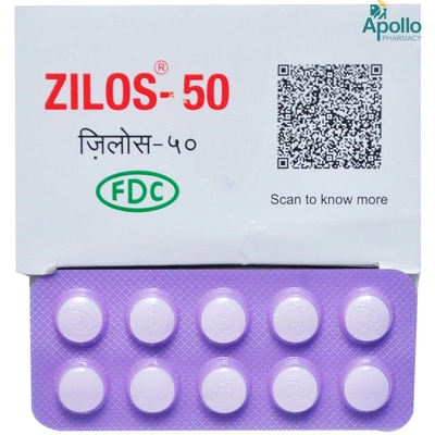 Zilos-50 Tablet 10's, Pack of 10 TABLETS