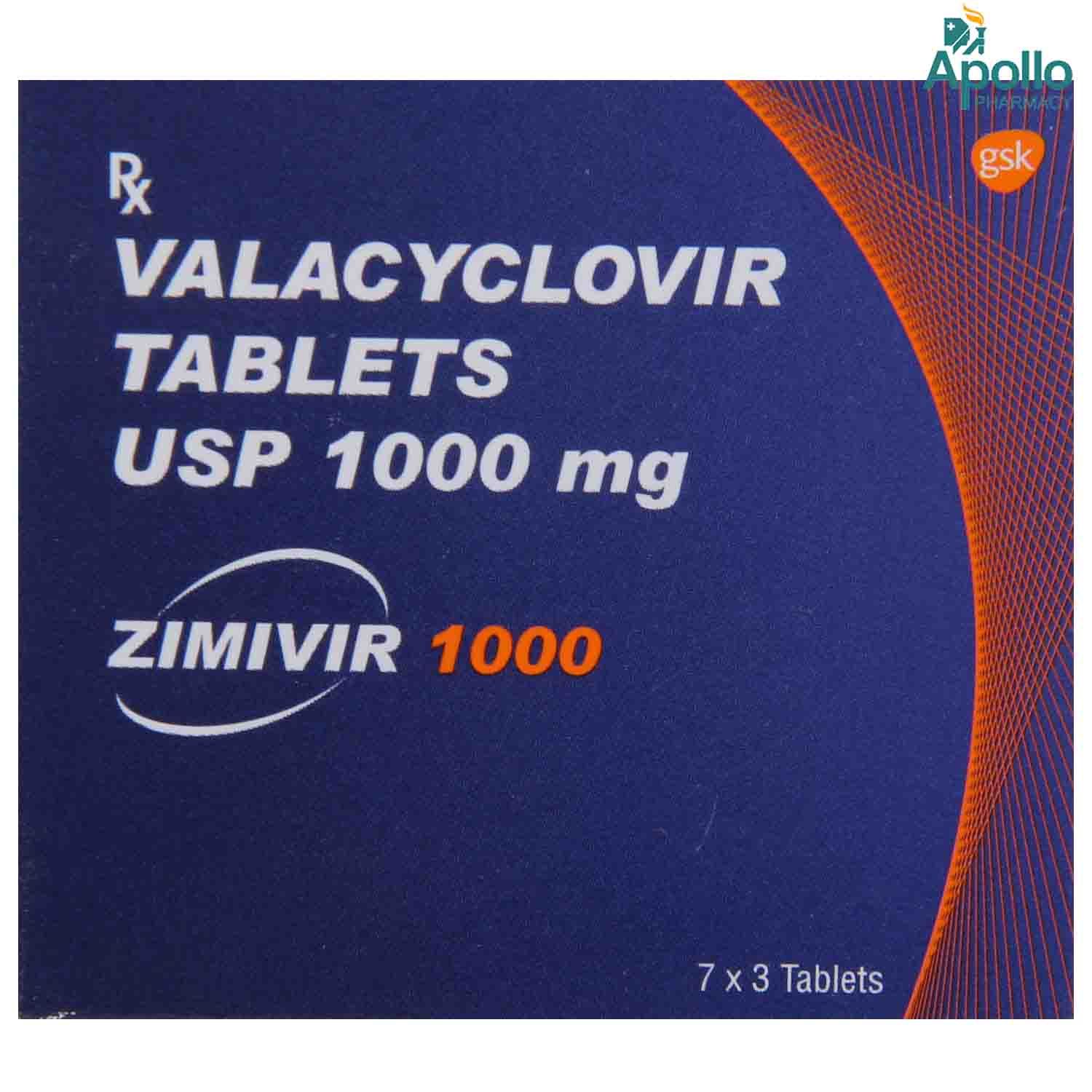 Zimivir 1000 Tablet 3's Zimivir 1000 Tablet 3's