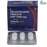 Zimivir 1000 Tablet 3's, Pack of 3 TabletS