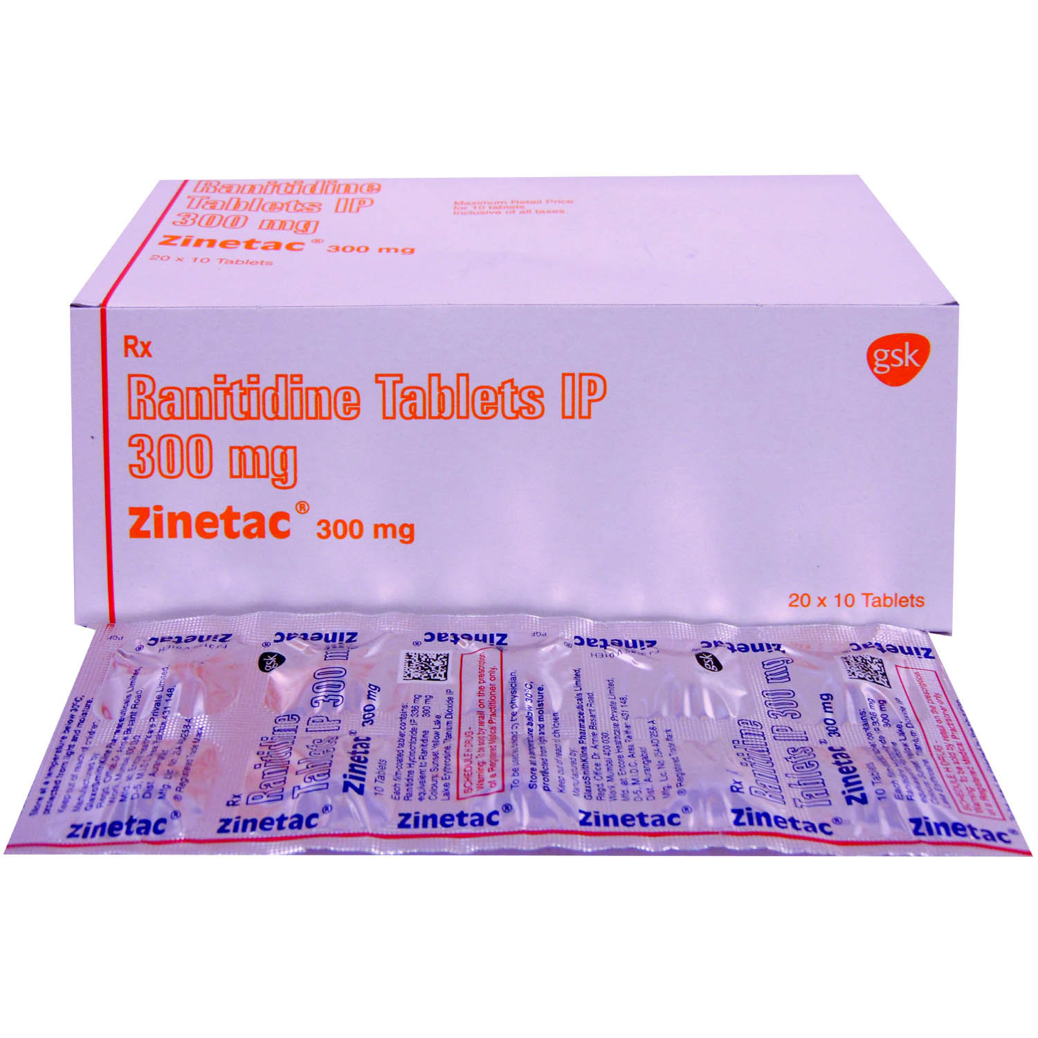 ZINETAC 300MG TABLET , Pack of 10 TABLETS ZINETAC 300MG TABLET , Pack of 10 TABLETS