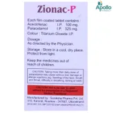 ZIONAC P TABLET 15'S, Pack of 15 TabletS