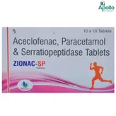 Zionac-Sp Tablet 10s, Pack of 10 TabletS