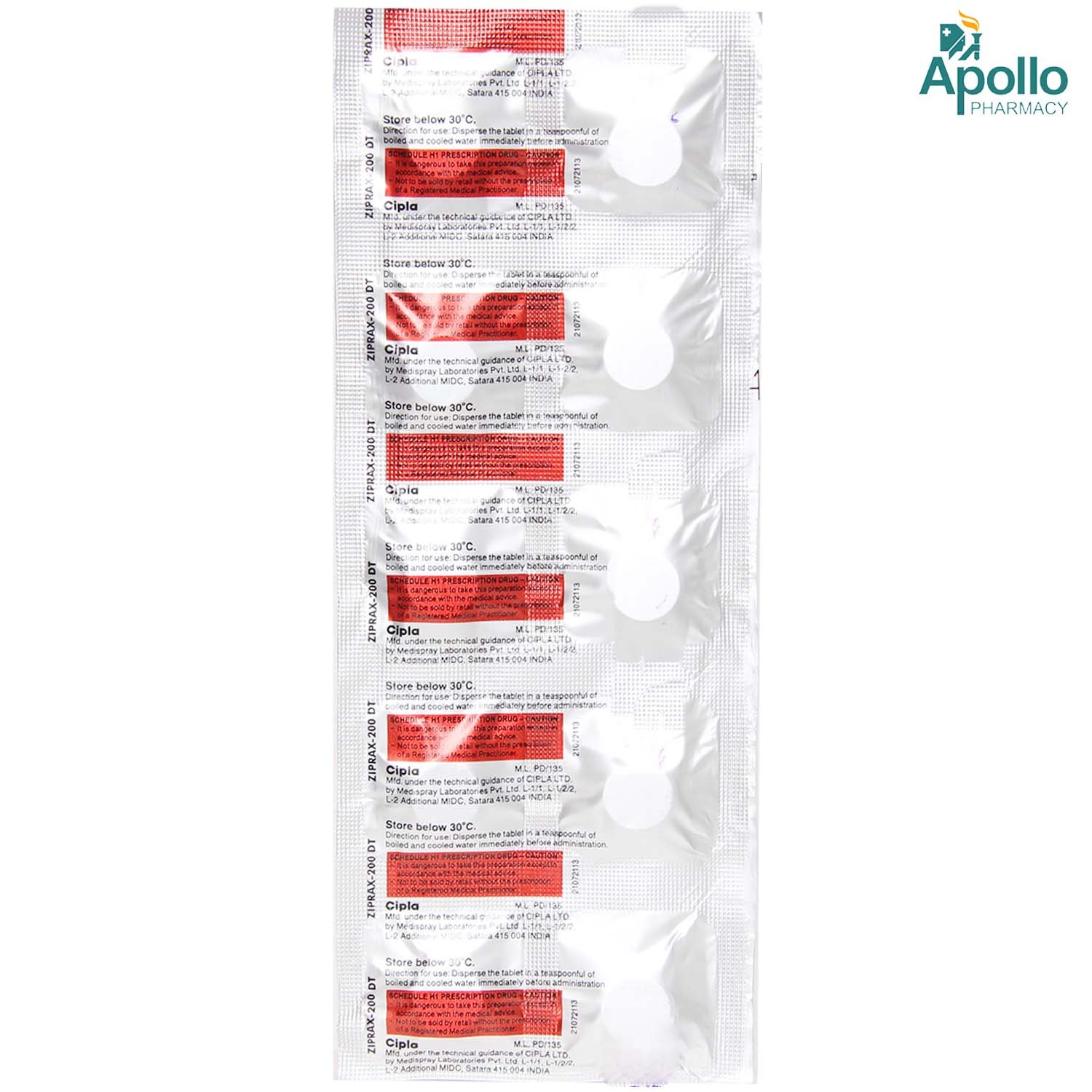 Ziprax 200 DT Tablet 10's, Pack of 10 TABLET DTS Ziprax 200 DT Tablet 10's, Pack of 10 TABLET DTS