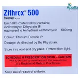 Zithrox 500 Tablet 5'S, Pack of 5 TABLETS