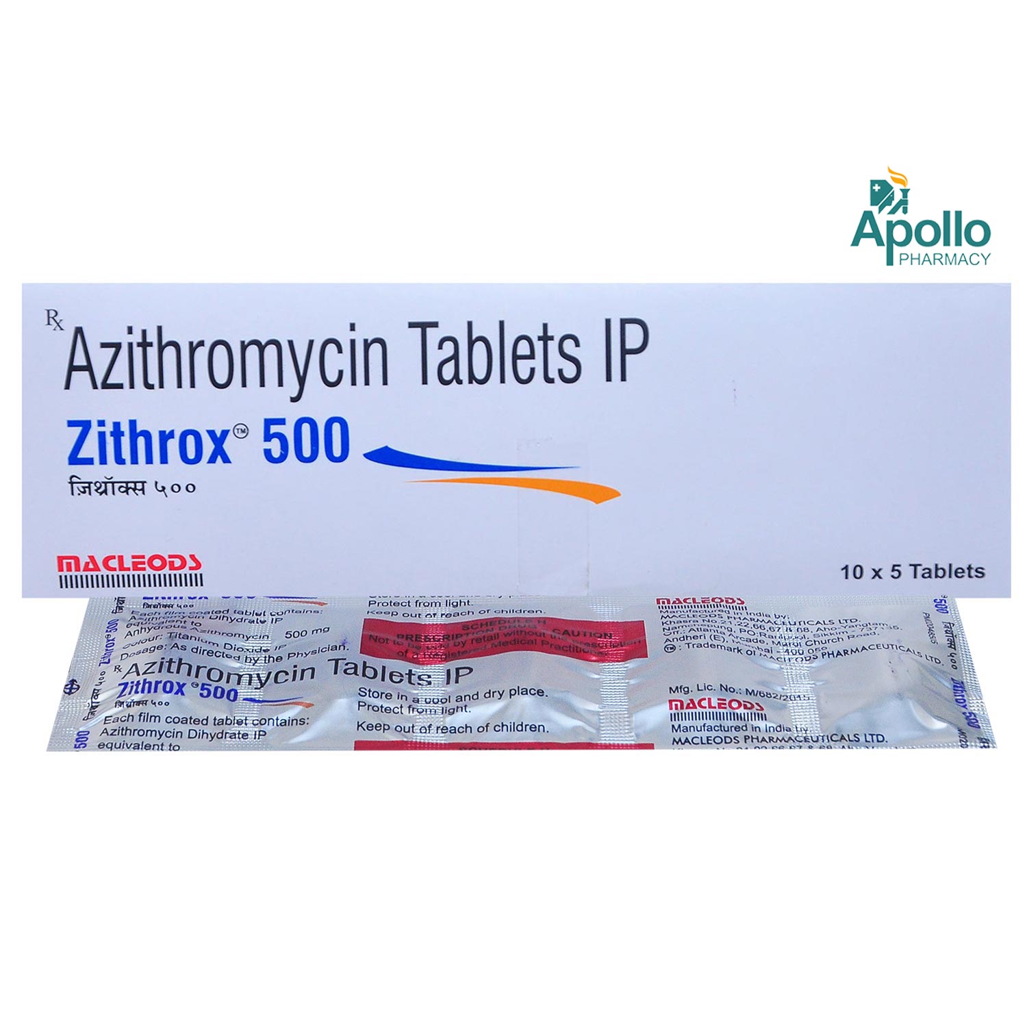 Zithrox 500 Tablet 5'S, Pack of 5 TABLETS Zithrox 500 Tablet 5'S, Pack of 5 TABLETS
