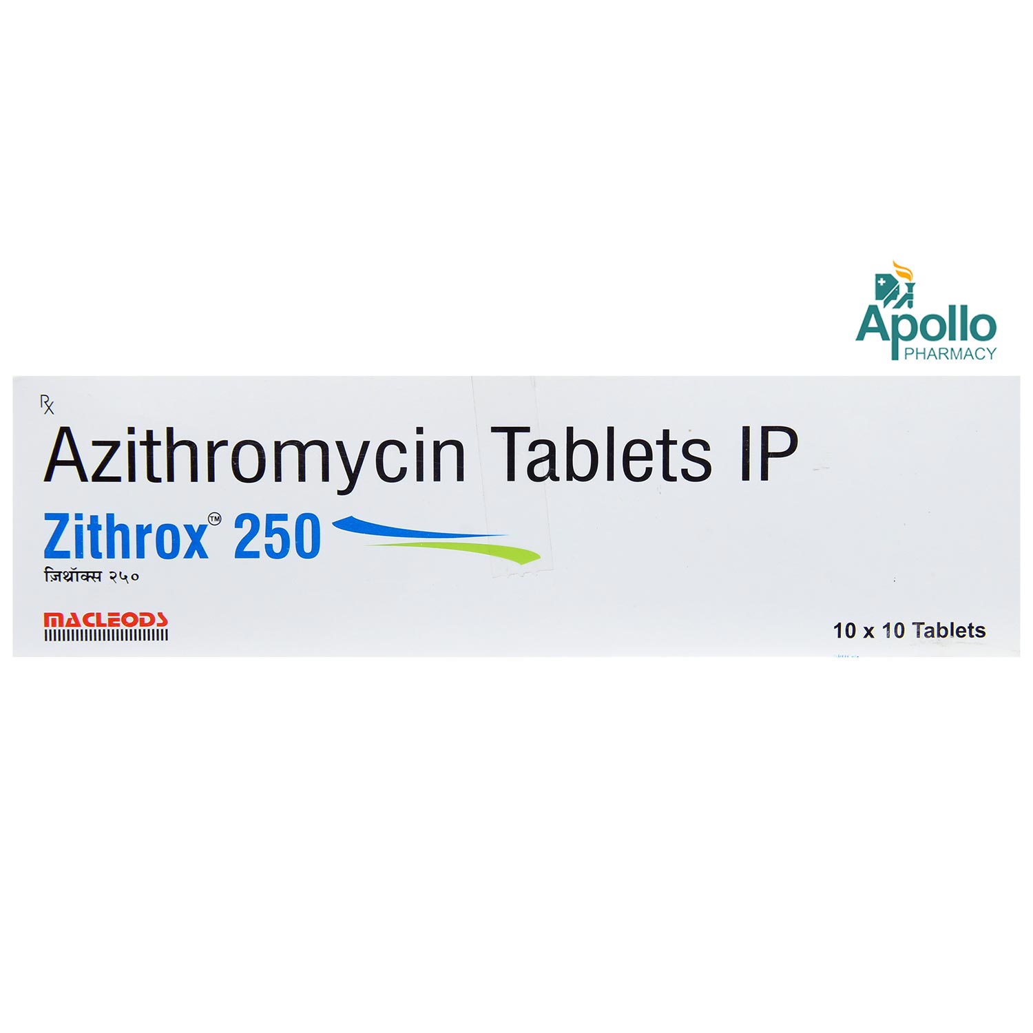Zithrox 250 Tablet 10's, Pack of 10 TABLETS Zithrox 250 Tablet 10's, Pack of 10 TABLETS