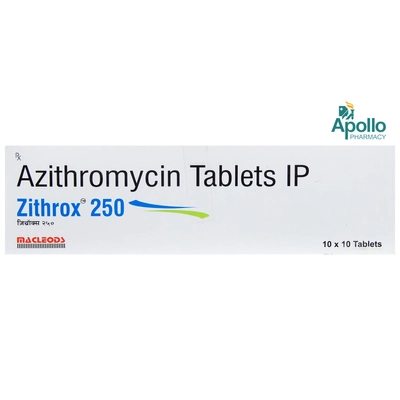 Zithrox 250 Tablet 10's, Pack of 10 TABLETS