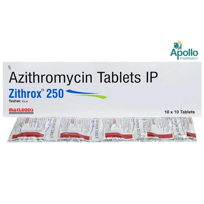 Zithrox 250 Tablet 10's, Pack of 10 TABLETS