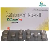 Zithium 500 Tablet 5's, Pack of 5 TabletS