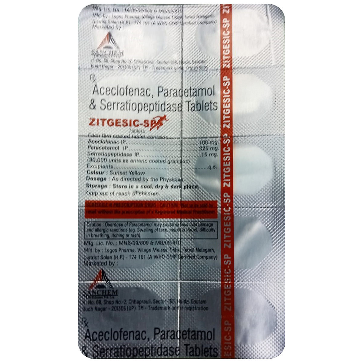 Zitgesic-SP Tablet 10's, Pack of 10 Zitgesic-SP Tablet 10's, Pack of 10