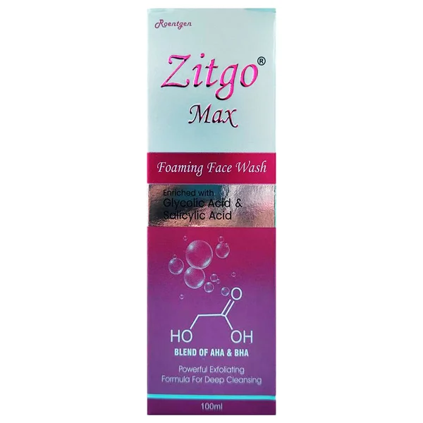 Zitgo Max Foaming Face Wash, 100 ml