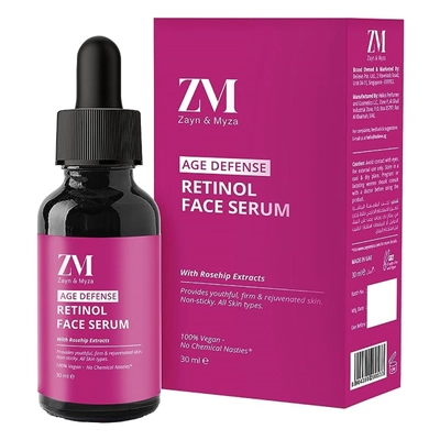 ZM Age Defense Retinol Face Serum 30 ml | With Rosehip Extracts | Anti Aging Serum | Rejuvenates Skin | Gives Youthful Skin | Non Sticky Formula | For All Skin Type, Pack of 1