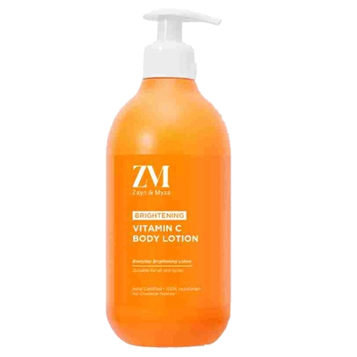 ZM Brightening Vitamin C Body Lotion 450 ml | Vitamin C &amp; Shea Butter | Skin Brightening Lotion | Non-Greasy | For All Skin Type, Pack of 1