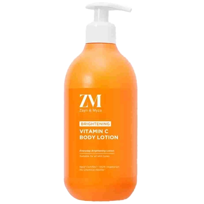 ZM Brightening Vitamin C Body Lotion 450 ml | Vitamin C &amp; Shea Butter | Skin Brightening Lotion | Non-Greasy | For All Skin Type, Pack of 1