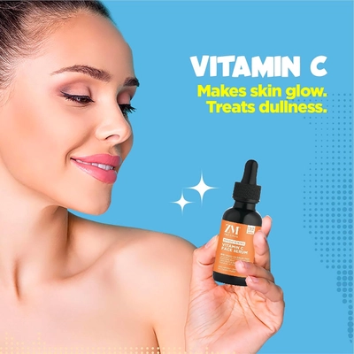 ZM Brightening Vitamin C Face Serum 30 ml | Skin Brightening Serum | Removes Dullness | For Radiant Glow | For All Skin Type, Pack of 1