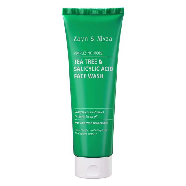 ZM Tea Tree Salicylic Acid Face Wash 75 ml | With Aloe Vera &amp; Neem Extract | Fights Acne &amp; Pimple | Controls Excess Oil | For Women | For All Skin Type, Pack of 1