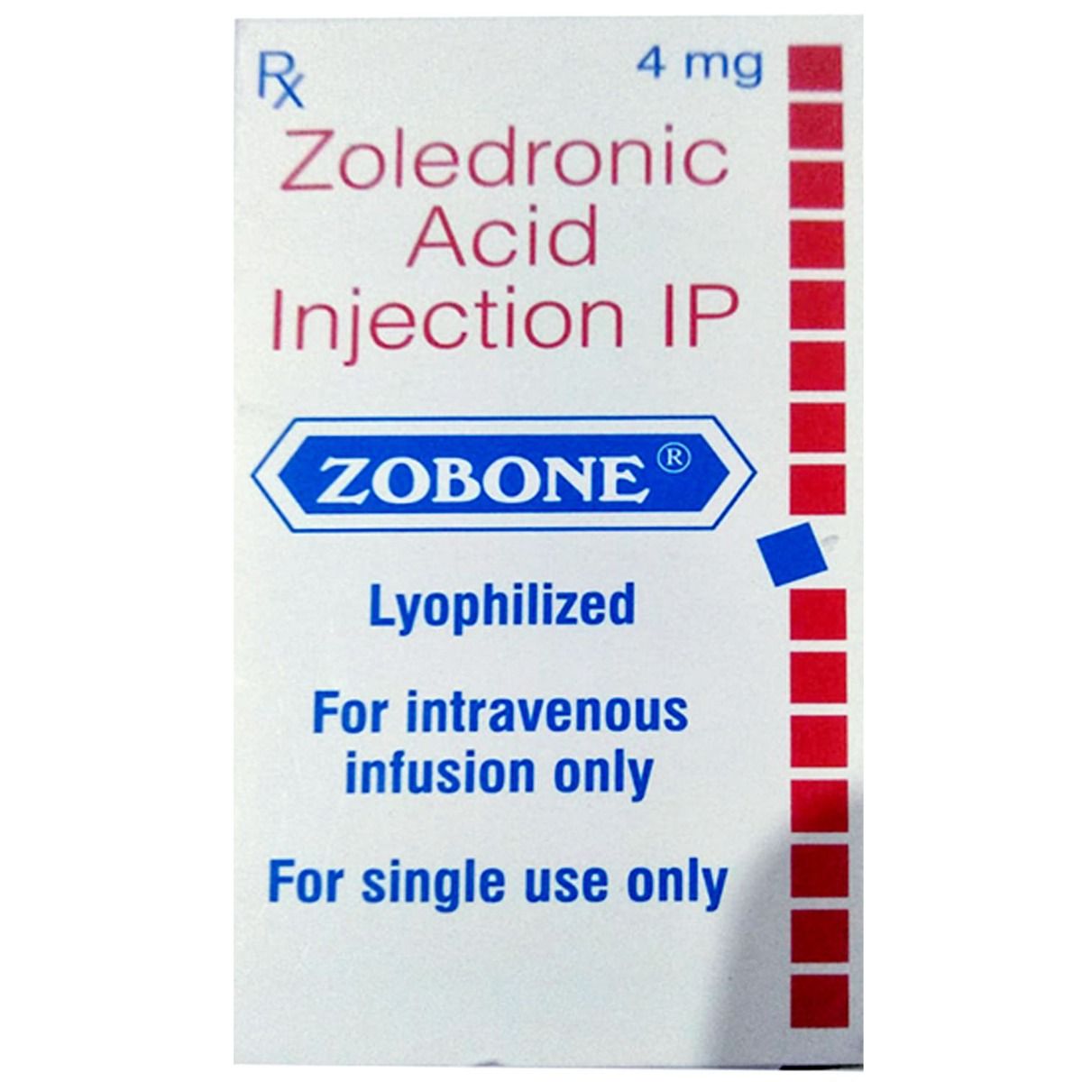 Buy Zobone 4mg Injection 1's Online