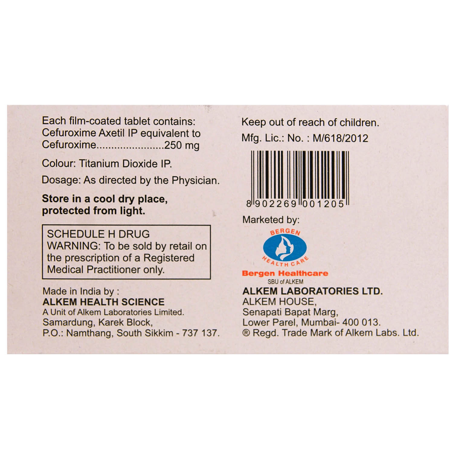 Zocef 250 Tablet 10's, Pack of 10 TABLETS Zocef 250 Tablet 10's, Pack of 10 TABLETS