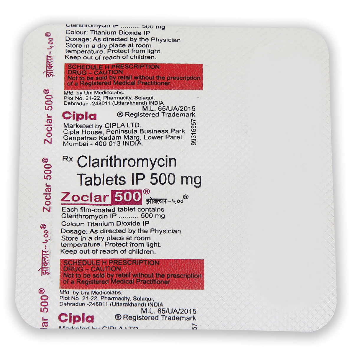 Zeclar ZOCLAR 500MG TABLET | Uses, Side Effects, Price | Apollo Pharmacy