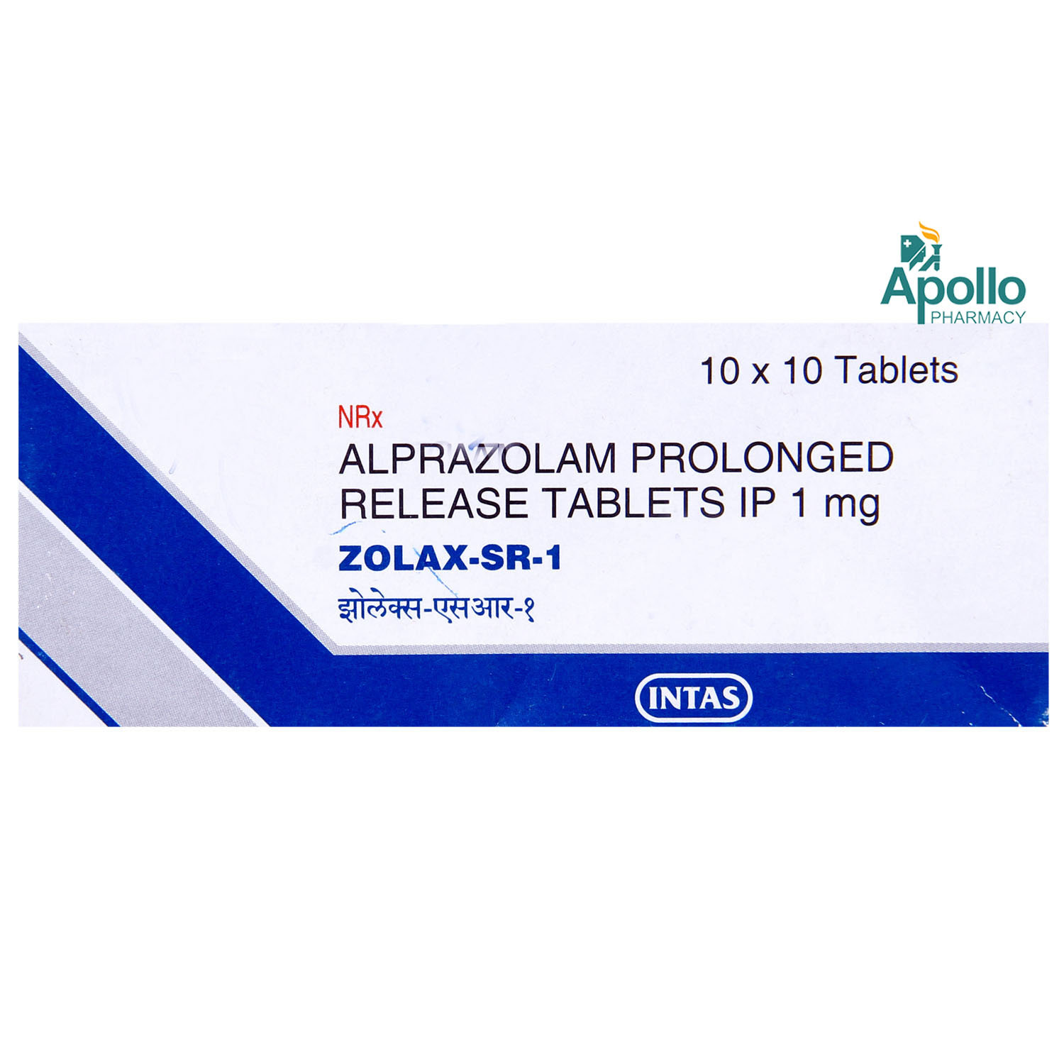 ZOLAX SR 1MG TABLET RETARD, Pack of 10 TABLETS ZOLAX SR 1MG TABLET RETARD, Pack of 10 TABLETS