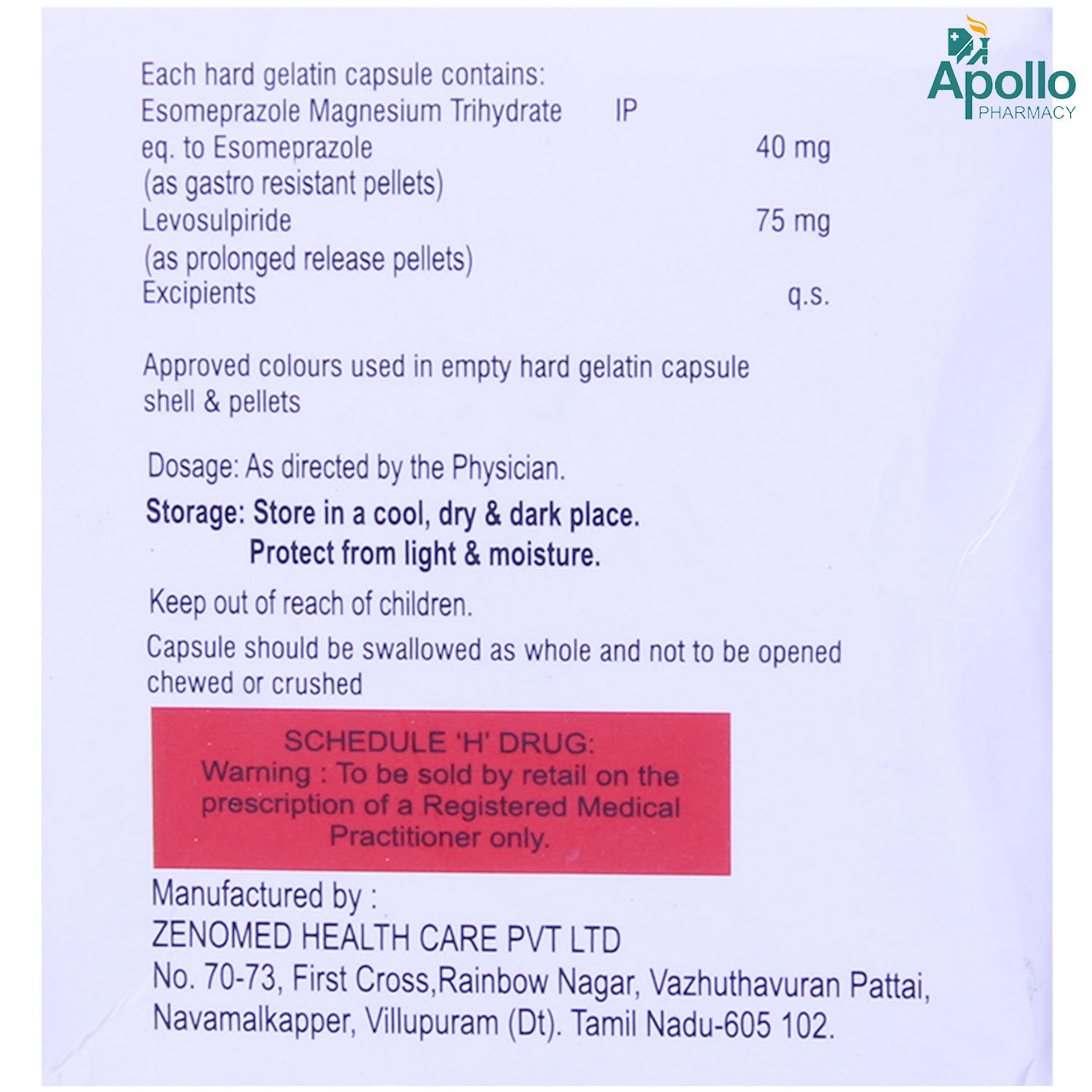 ZOLGASL CAPSULE, Pack of 10 CAPSULES ZOLGASL CAPSULE, Pack of 10 CAPSULES