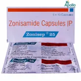 Zonisep 25 Capsule 10's, Pack of 10 CapsuleS