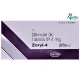 Zoryl 4 Tablet 15's, Pack of 15 TABLETS