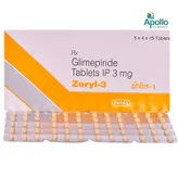 Zoryl 3 Tablet 15's, Pack of 15 TABLETS