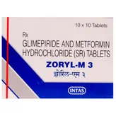 Zoryl M 3mg Tablet 10's, Pack of 10 TABLETS