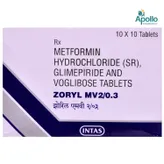 Zoryl MV 2/0.3 Tablet 10's, Pack of 10 TABLETS