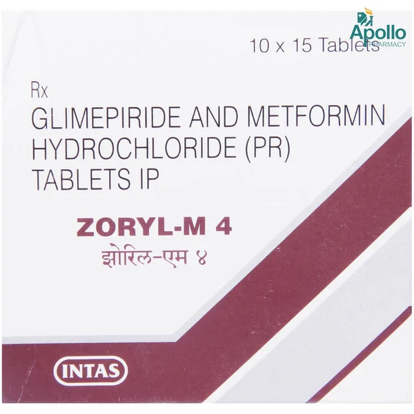 Zoryl-M 4 Tablet 15's, Pack of 15 TABLETS
