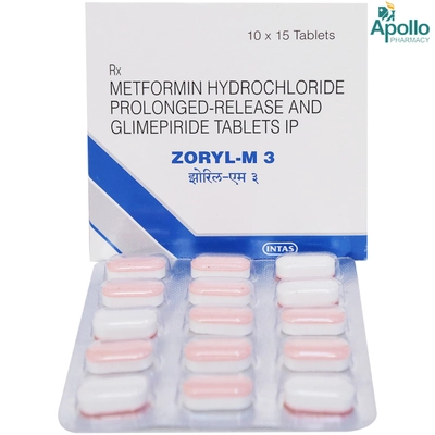 Zoryl-M 3 Tablet 15's, Pack of 15 TABLETS