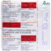 Zoryl-MV 2 Tablet 15's, Pack of 15 TABLETS