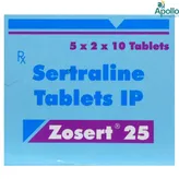 Zosert 25 Tablet 10's, Pack of 10 TABLETS