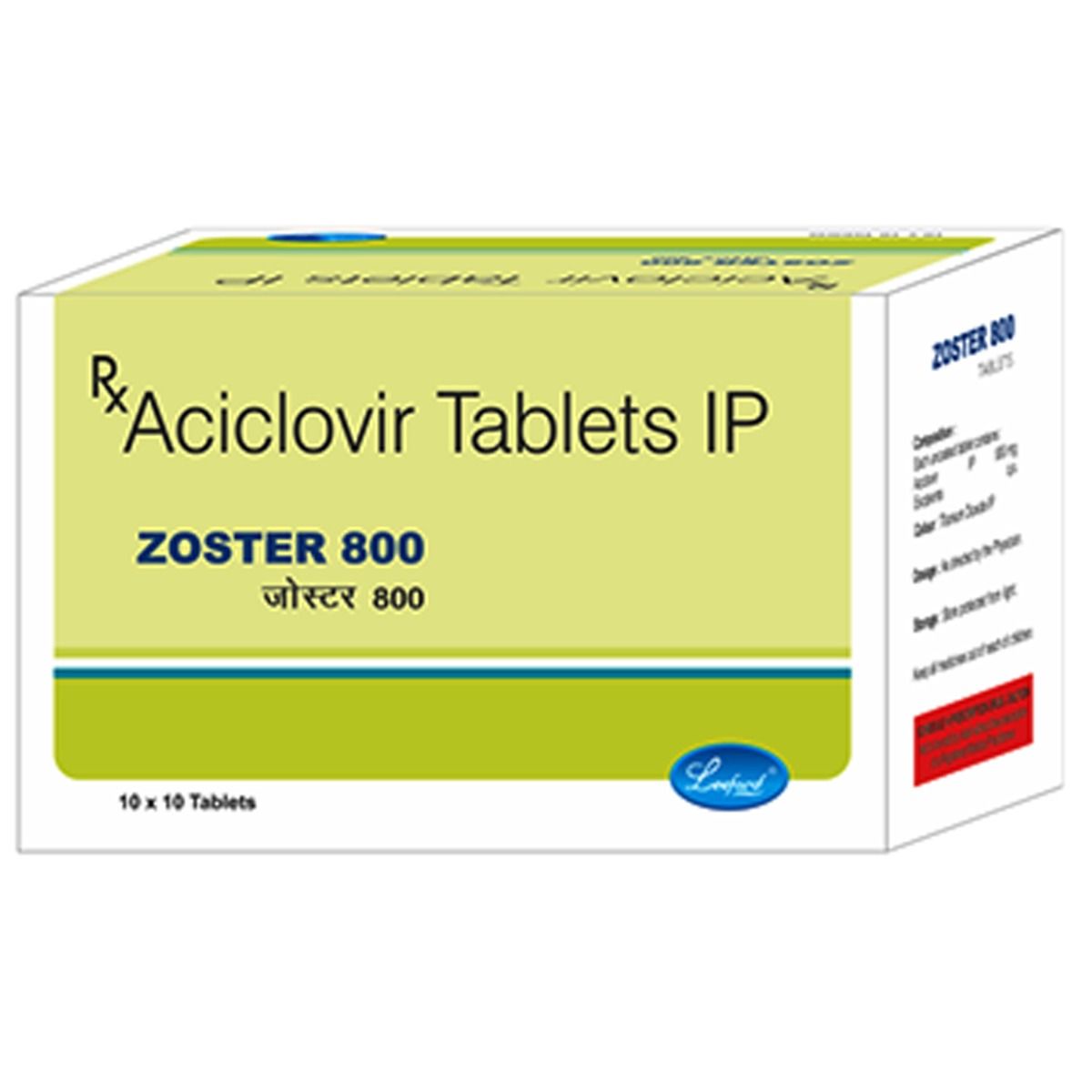 Buy Zoster 800 Tablet 10's Online