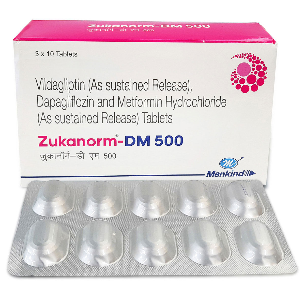 Buy Zukanorm-DM 500 Tablet 10's Online