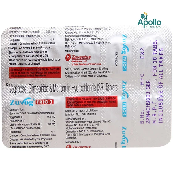 Zuvog Trio-1 Tablet 10's